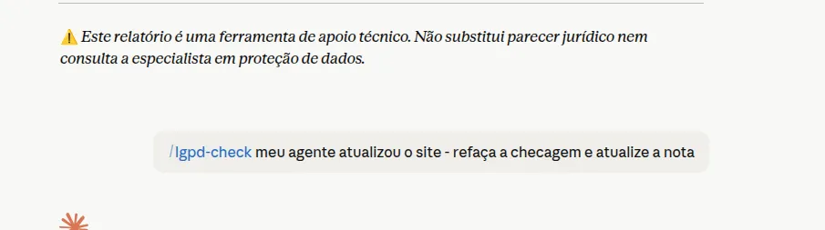 Novo pedido de auditoria no Claude